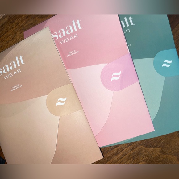 saalt Other - 3 new unopened Saalt period underwear lace cute sexy design black pink gray